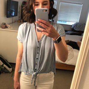 High-low tie top